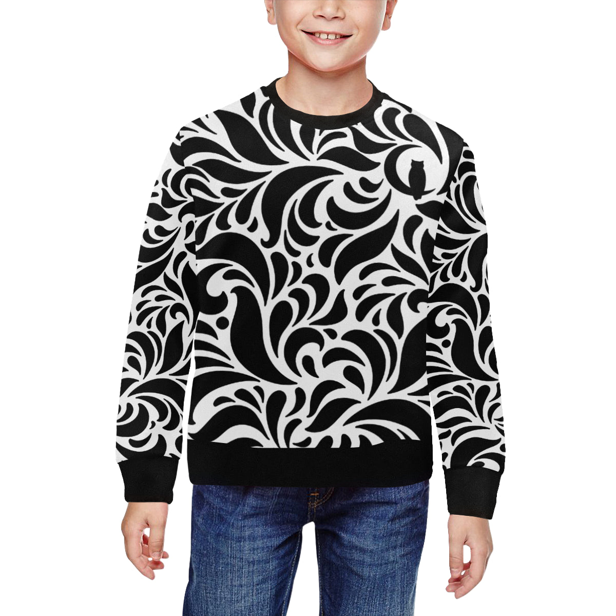 GORGIOUS LEAF W All Over Print Crewneck Sweatshirt for Kids (Model H29)