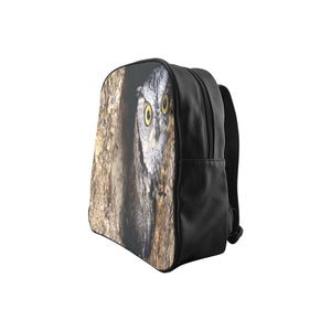 OWL IN HOLE School Backpack (Medium)