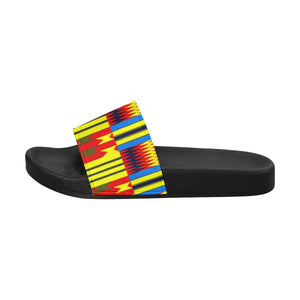 KENTE BLUE Men's Slide Sandals