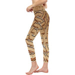 TEMBE ART WOOD All Over Print High-Waisted Leggings