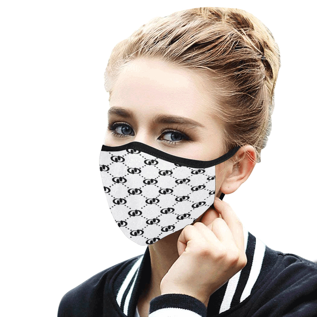 EXCELLENGE BLACC Mouth Mask in One Piece (2 Filters Included)