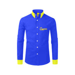 CAYENNE BLUE Men's All Over Print Casual Dress Shirt (Model T61)