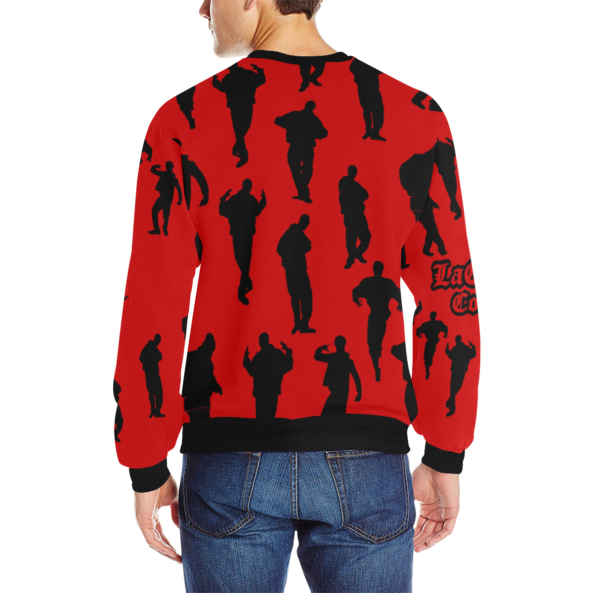 B-WALK Men's Rib Cuff Crew Neck Sweatshirt