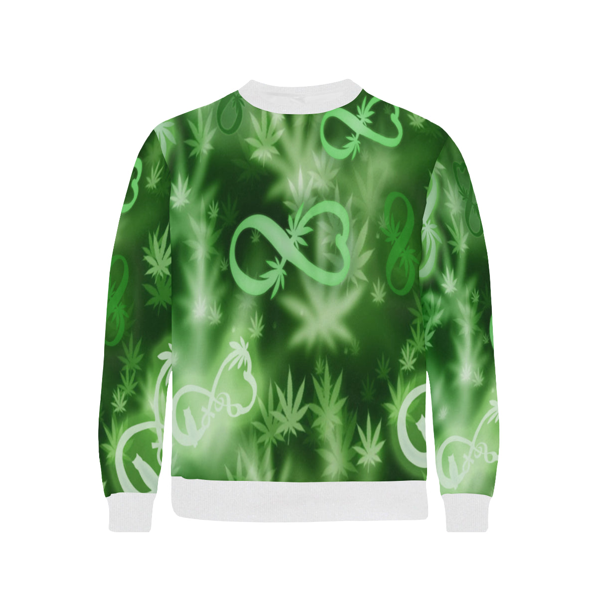 INFINITY GREEN COSMOS Men's Rib Cuff Crew Neck Sweatshirt