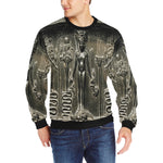 HORUS THE SON OSORKAN Men's Rib Cuff Crew Neck Sweatshirt