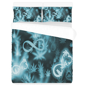 INFINITY BLUE COSMOS 3-Piece Bedding Set