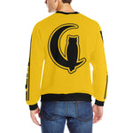 BLACC BORDER YELLOW Men's Rib Cuff Crew Neck Sweatshirt