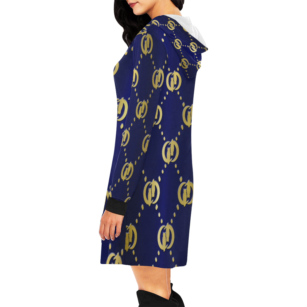 GOODIE BG All Over Print Hoodie Mini Dress