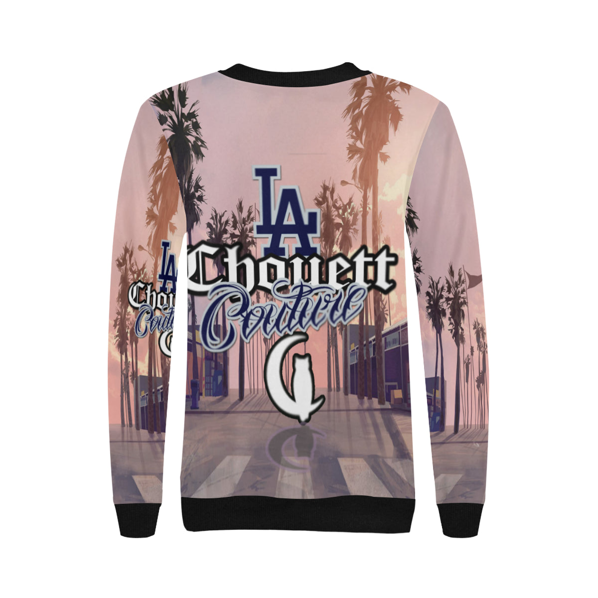 LCC WESTCOAST Women's Rib Cuff Crew Neck Sweatshirt (Model H34)