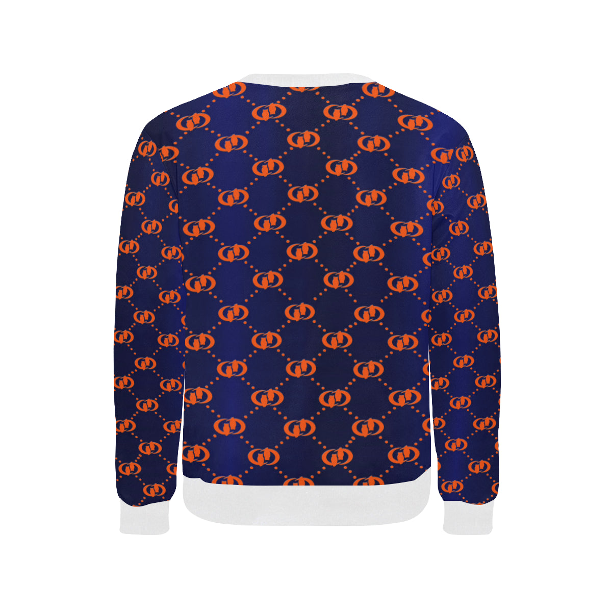 EXCELLENCE ORNGE Men's Rib Cuff Crew Neck Sweatshirt