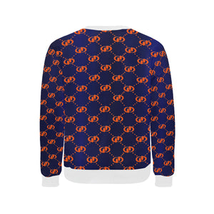 EXCELLENCE ORNGE Men's Rib Cuff Crew Neck Sweatshirt