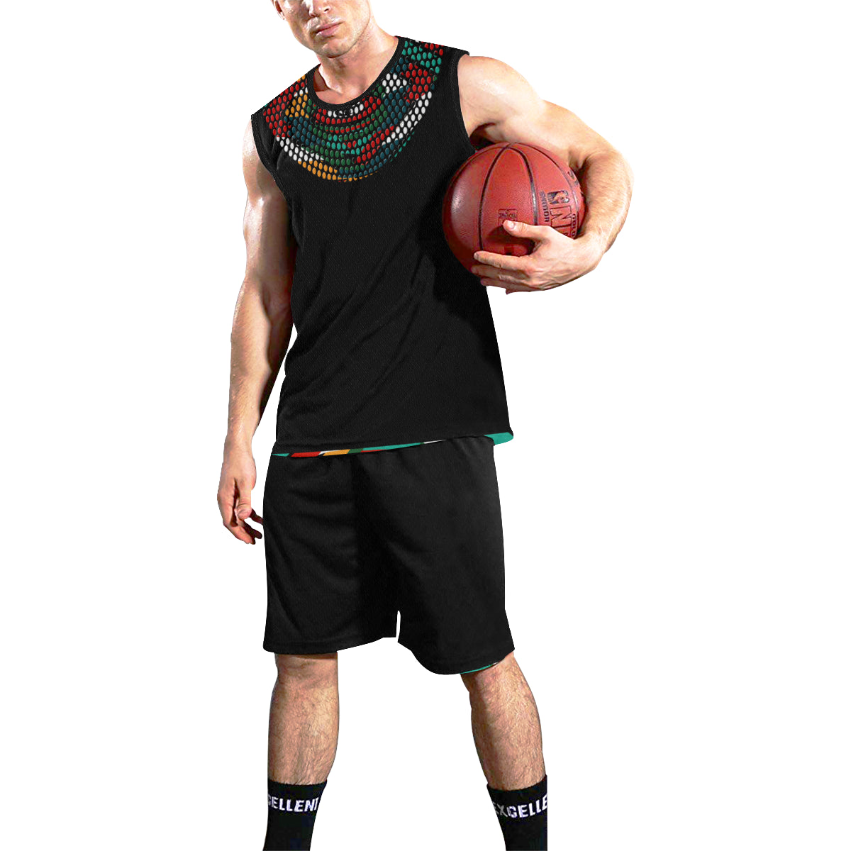 TEMBE ART STRASS All Over Print Basketball Uniform