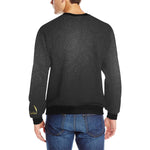 LUXURY GANG BLACC Men's Rib Cuff Crew Neck Sweatshirt