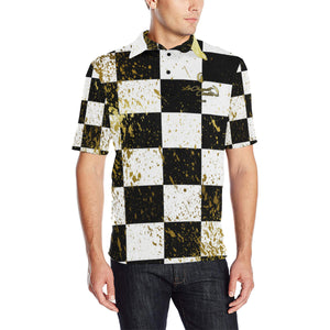 CHEST IN GOLD Men's All Over Print Polo Shirt