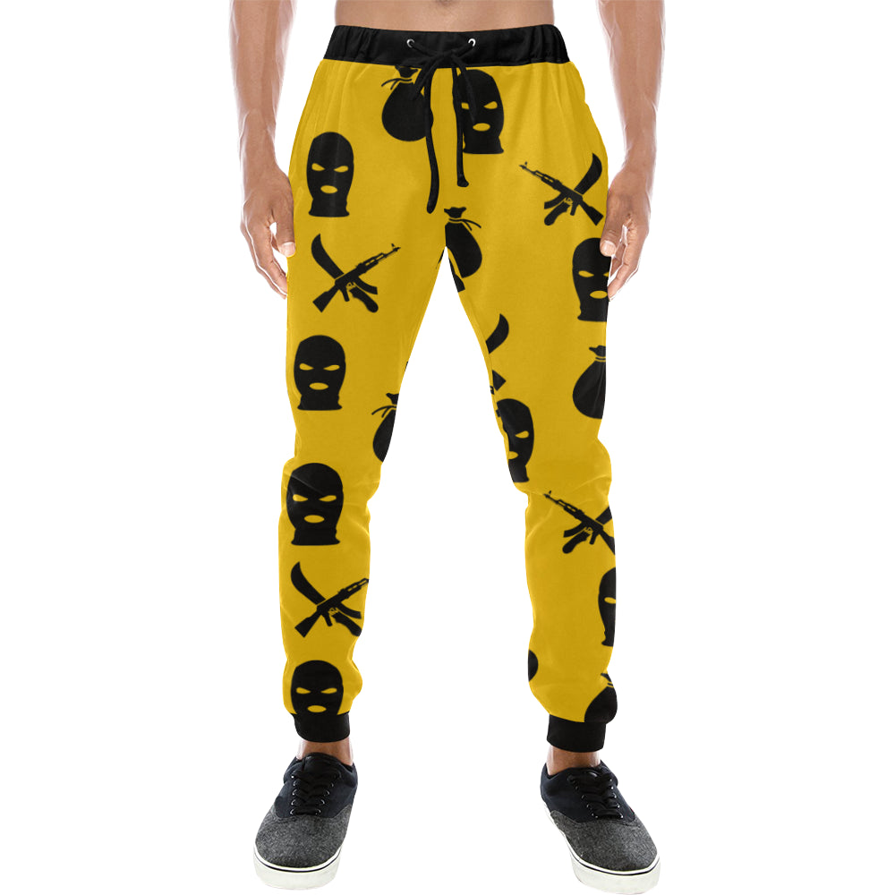 DRILLIN YLW Men's All Over Print Sweatpants (Model L11)