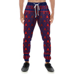 ADRINKRA BLUE RED LEAF Men's Sweatpants