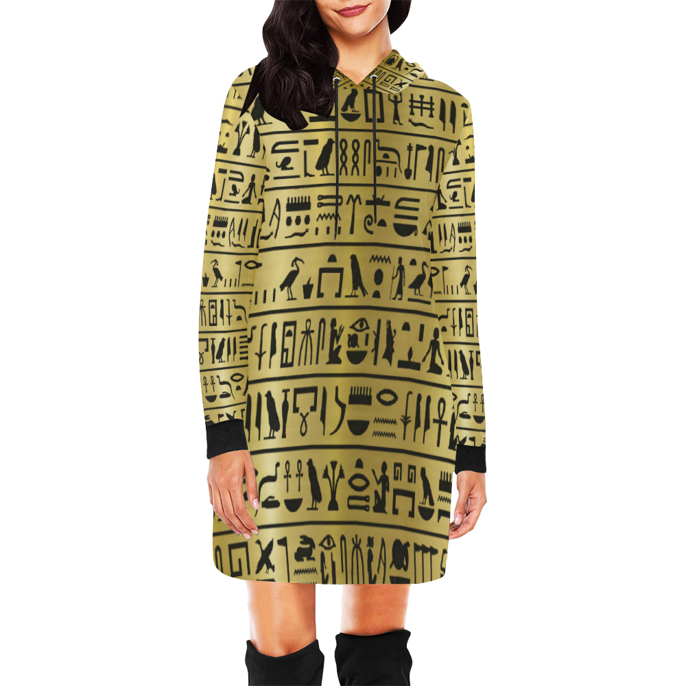 MEDU NETER All Over Print Hoodie Mini Dress