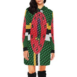 DOMINICA FLAG All Over Print Hoodie Mini Dress