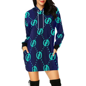 GOODIE BLUESKY All Over Print Hoodie Mini Dress