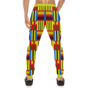 KENTE BLUE Men's All Over Print Sweatpants