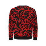 GORGIOUS RED LEAF Men's Rib Cuff Crew Neck Sweatshirt