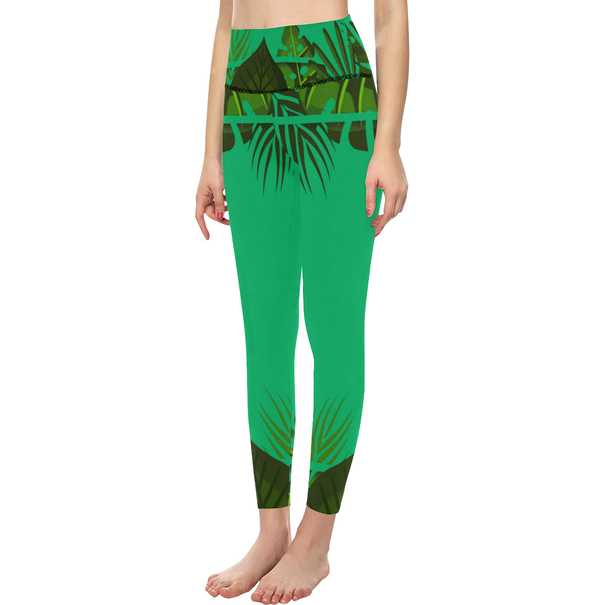 FOREST TROPICAL All Over Print High-Waisted Leggings