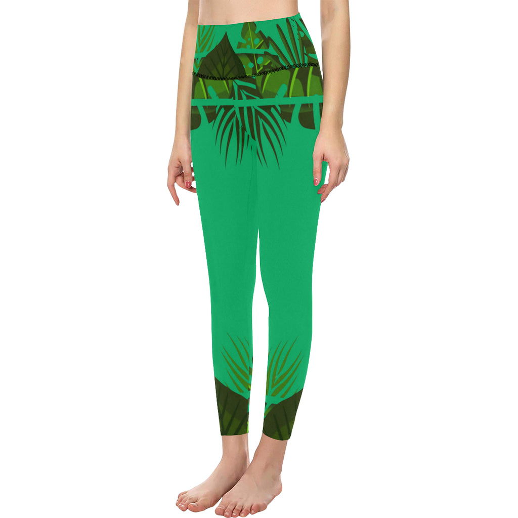 FOREST TROPICAL All Over Print High-Waisted Leggings