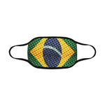 BRASIL FLAG Mouth Mask in One Piece (2 Filters Included)