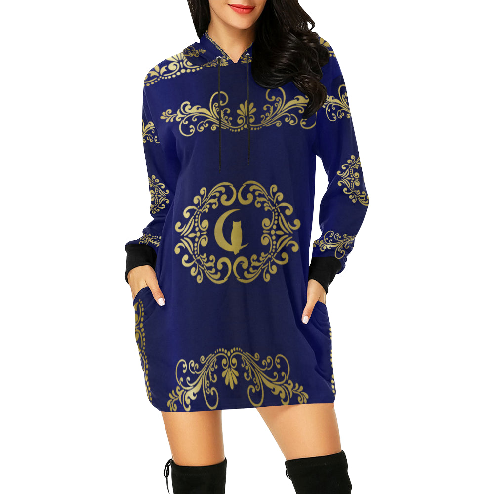 V.I.P LCC All Over Print Hoodie Mini Dress