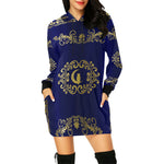 V.I.P LCC All Over Print Hoodie Mini Dress