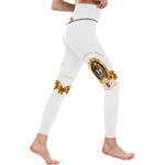 SEKHMET GODDESS WHT All Over Print High-Waisted Leggings (Model L36)