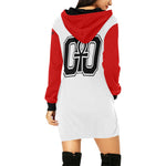 HATHOR BULLS All Over Print Hoodie Mini Dress