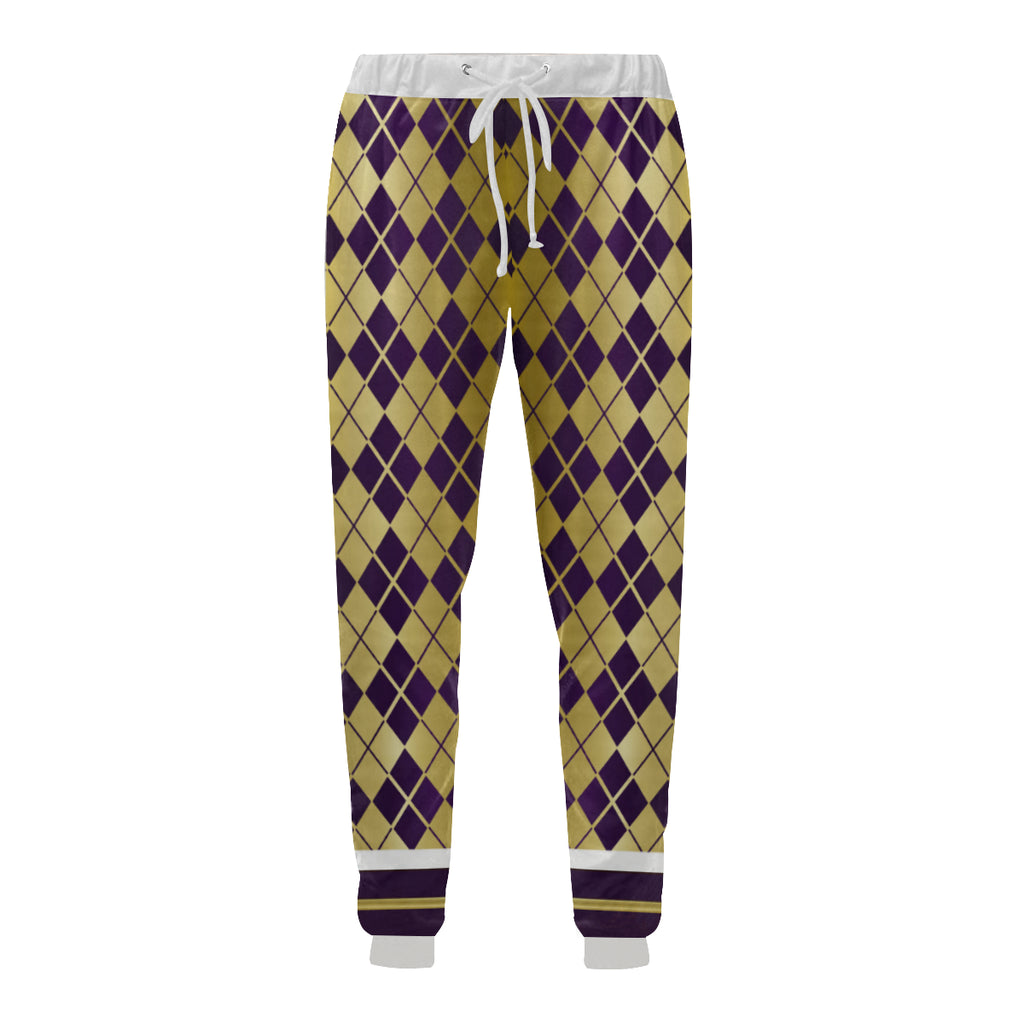 ARLEQUIN GRAPE Men's All Over Print Sweatpants