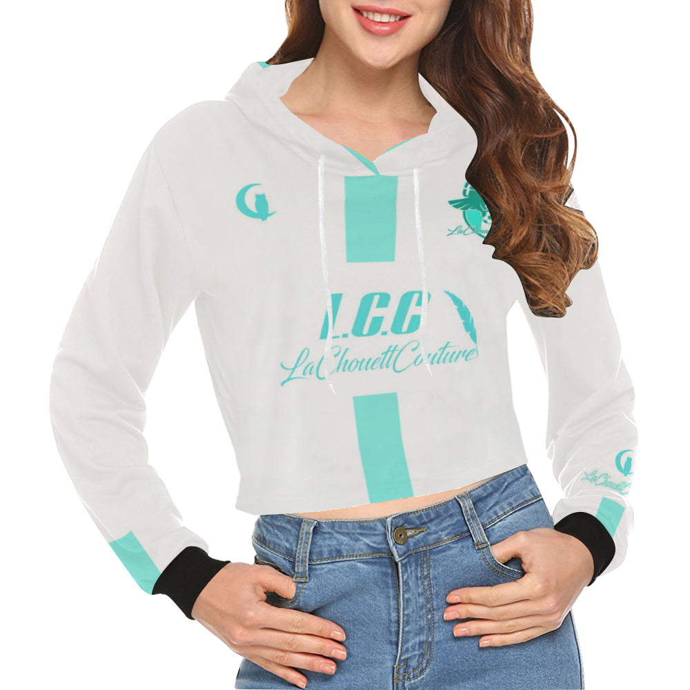 SALE SUD All Over Print Crop Hoodie for Women