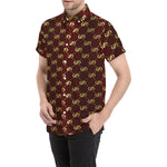 EXCELLENCE BRDXGLD Men's All Over Print Short Sleeve Shirt