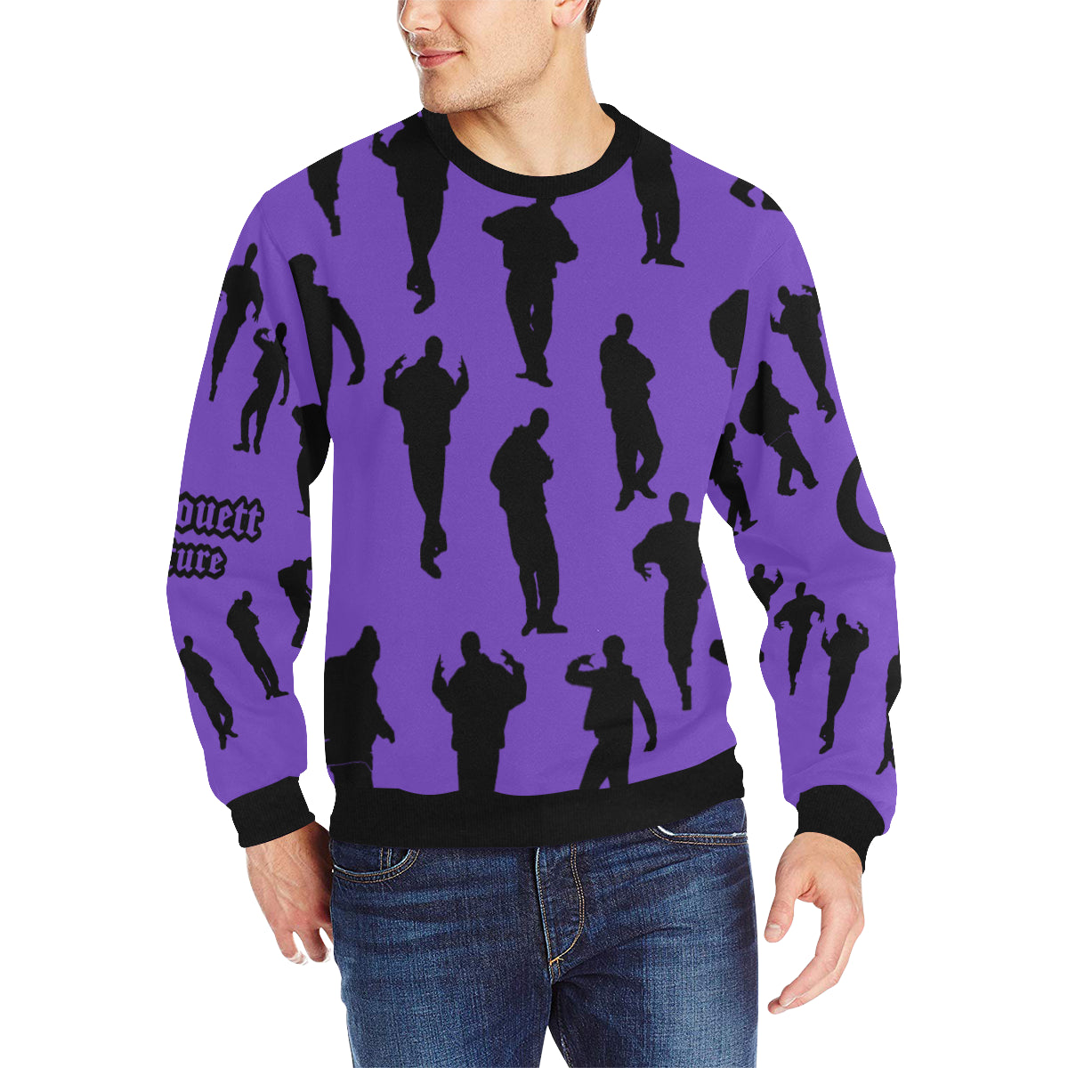 C-WALK GRAPES Men's Rib Cuff Crew Neck Sweatshirt