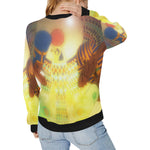 HOTEP DAB Women's Rib Cuff Crew Neck Sweatshirt (Model H34)