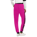 BLACC BORDER PINKISH Women's All Over Print Sweatpants