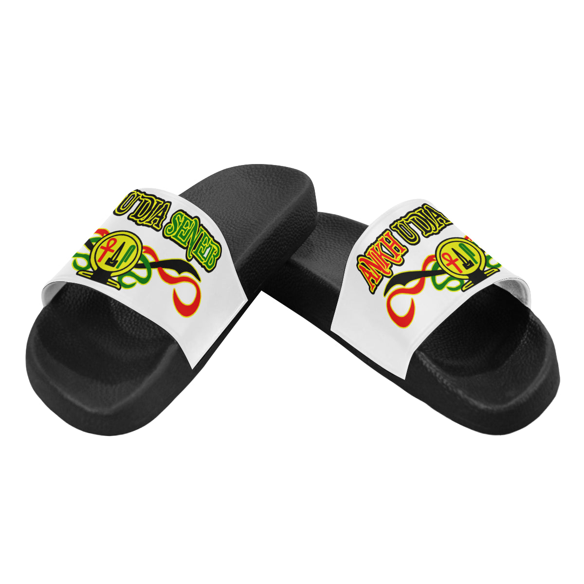 ANKH UDJA SENEB SHEN WHT Women's Slide Sandals