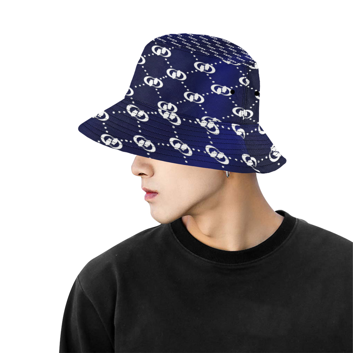 EXCELLENCE BLUE All Over Print Bucket Hat for Men