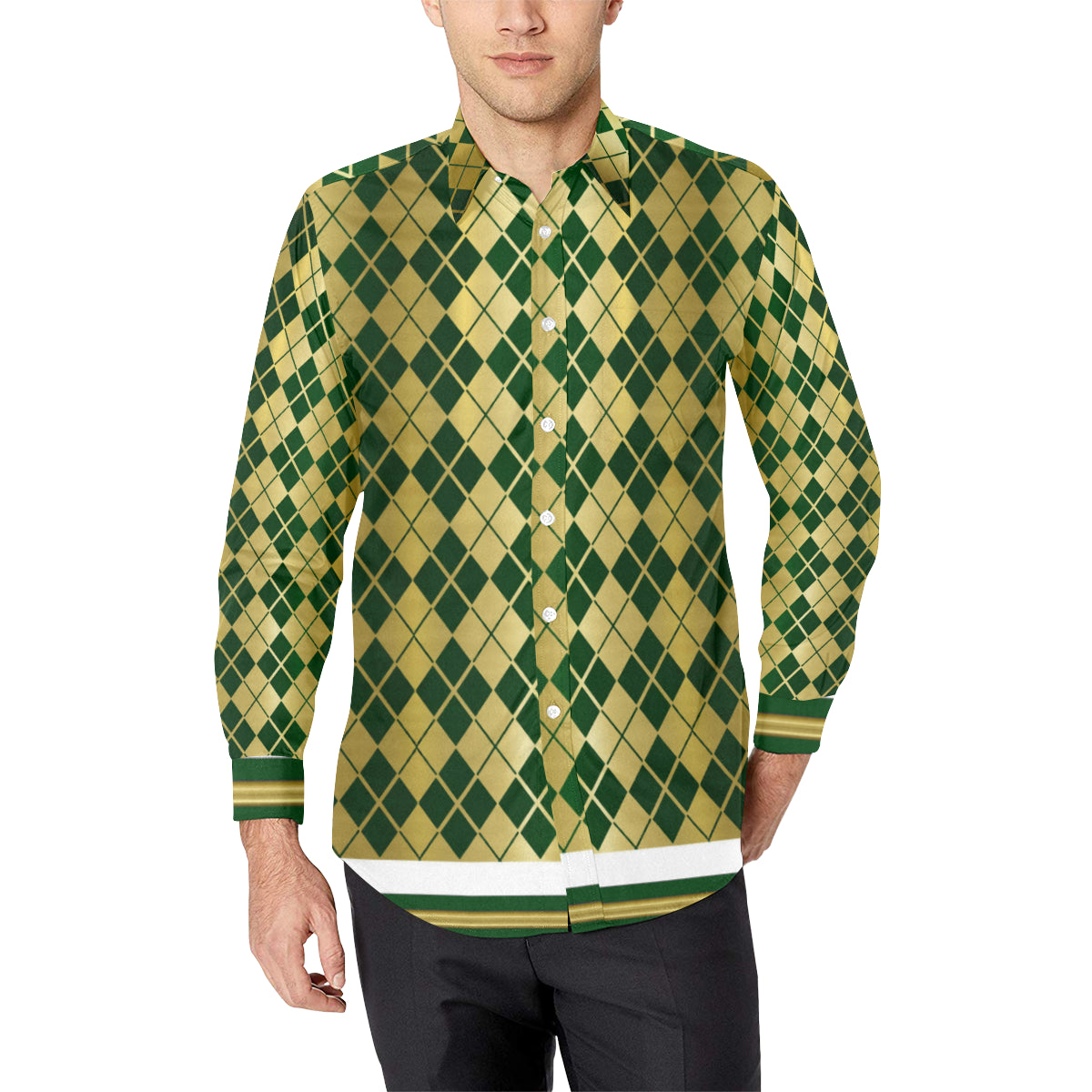 ARLEQUIN Men's Casual Dress Shirt