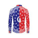 BANDANA UNITY Men's All Over Print Casual Dress Shirt