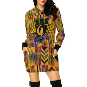 KENTE OG All Over Print Hoodie Mini Dress