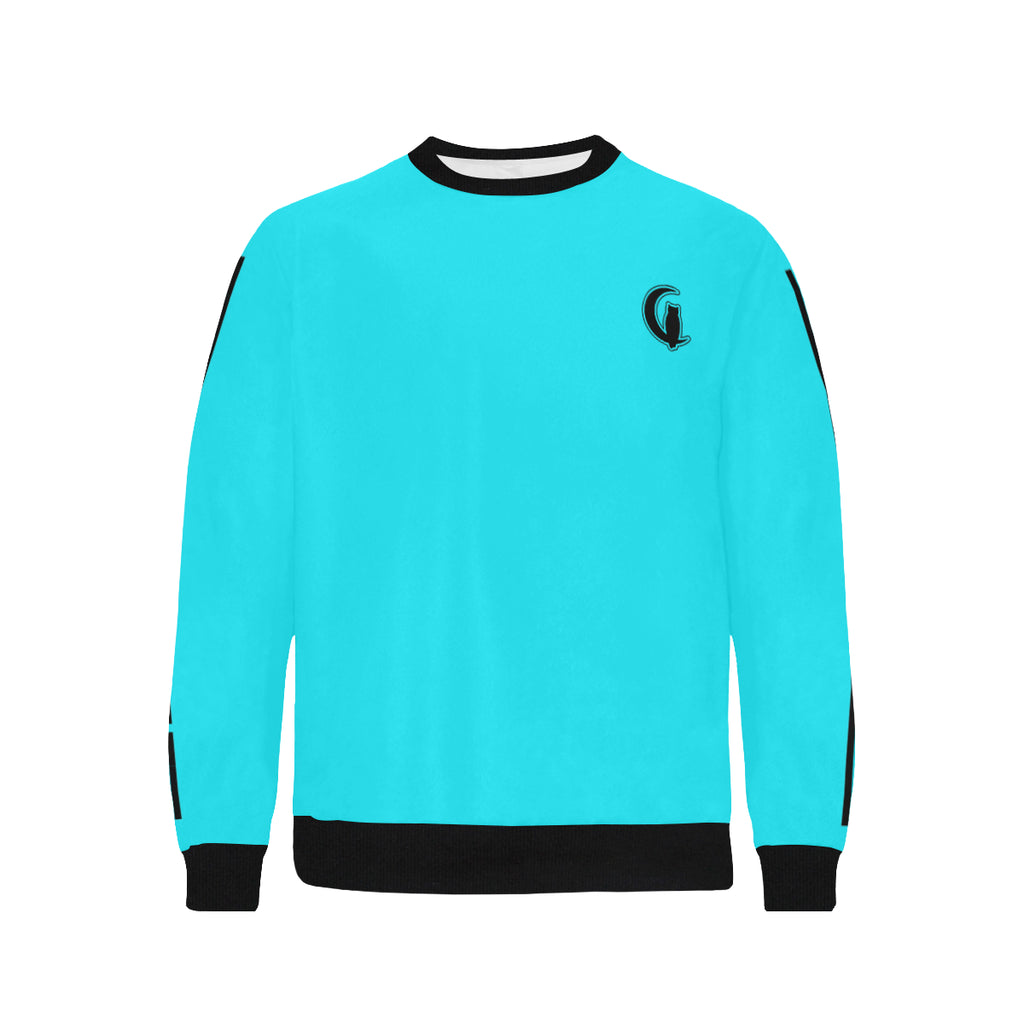 BLACC BORDER TRQSE Men's Rib Cuff Crew Neck Sweatshirt