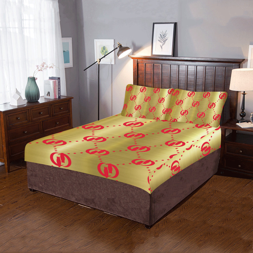 GOODY RED 3-Piece Bedding Set