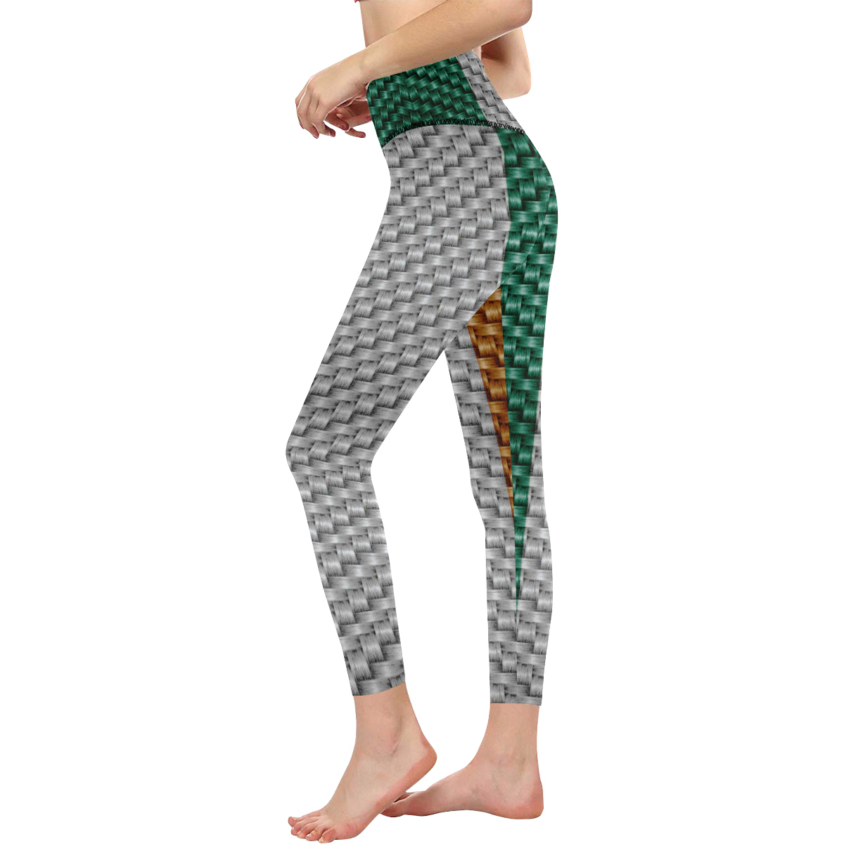COTE D'IVOIRE FLAG All Over Print High-Waisted Leggings