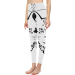 BASTET WHT  High-Waisted Leggings
