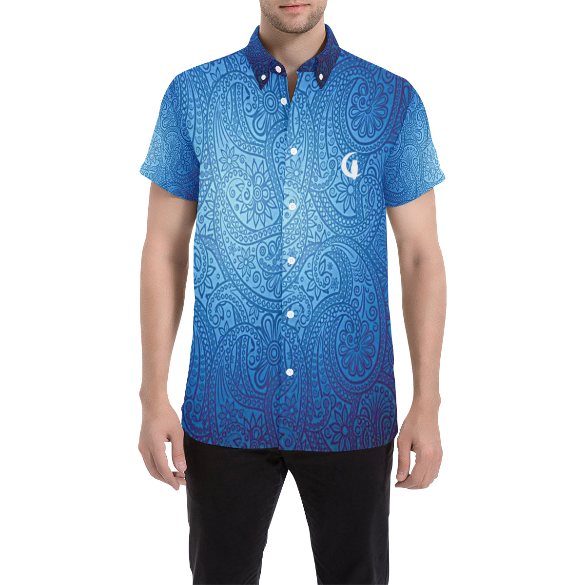 BANDANA LUXURY Cs'UP Men's All Over Print Short Sleeve Shirt