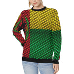 CAP VERT FLAG Women's Rib Cuff Crew Neck Sweatshirt