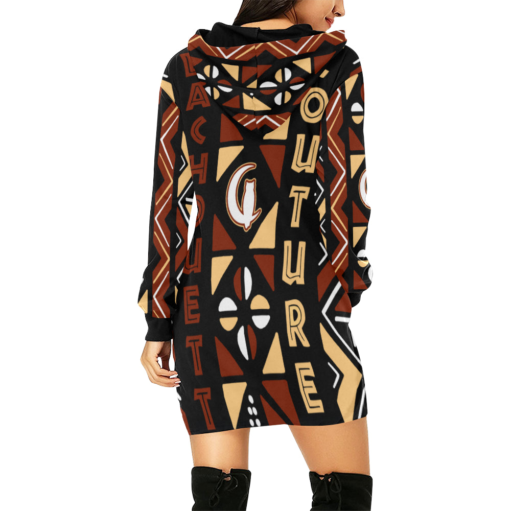 BOGOLAN STYLE All Over Print Hoodie Mini Dress